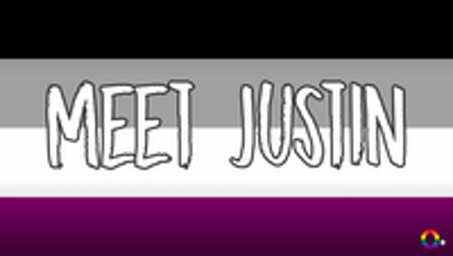 Ace-Week-Justin_Images_1 An ace flag with the text "Meet Justin".